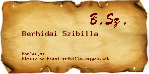 Berhidai Szibilla névjegykártya